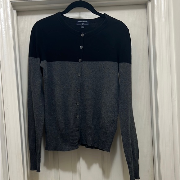 GAP Sweaters - Luxury soft cashmere/cotton button cardigan sweater gray/black